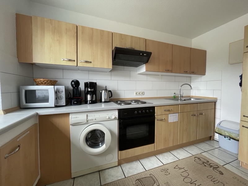 Küche in Ferienwohnung B